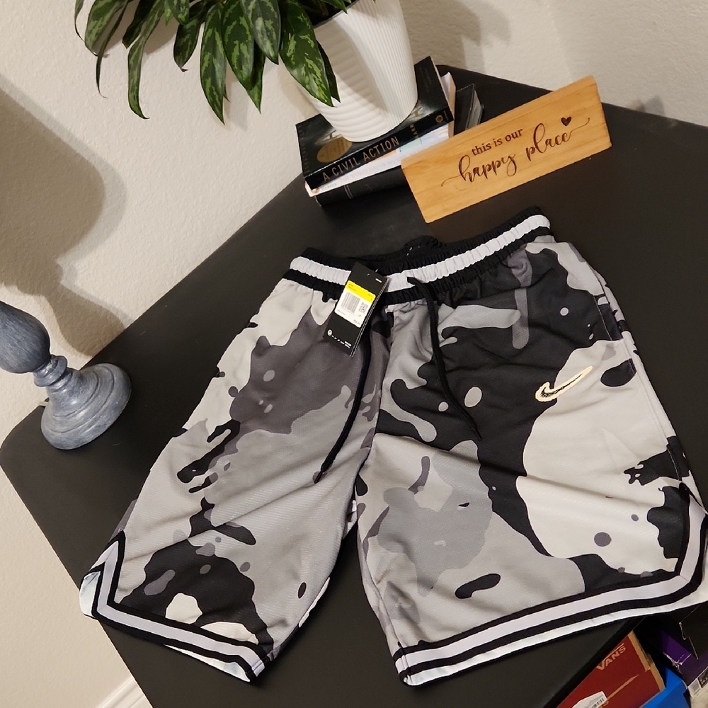 Nike Black and Gray Loose Fit Shorts